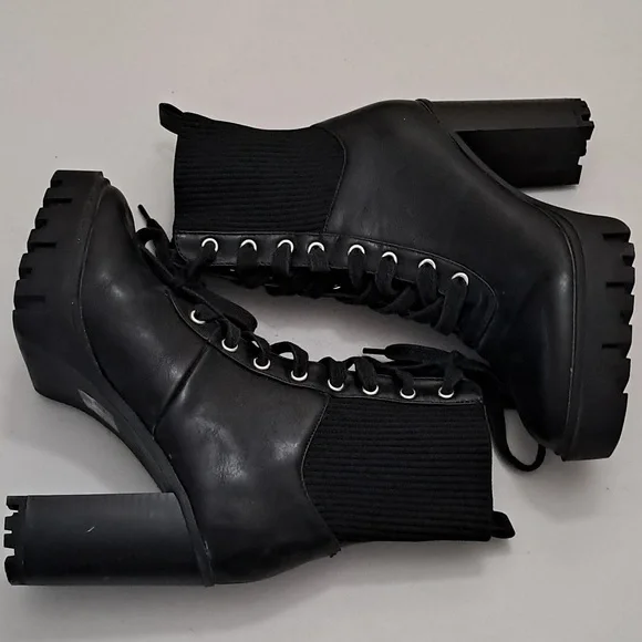 Forever 21 Women's Size 7 Faux Leather 4 inch Heel Boot - Picture 5 of 11